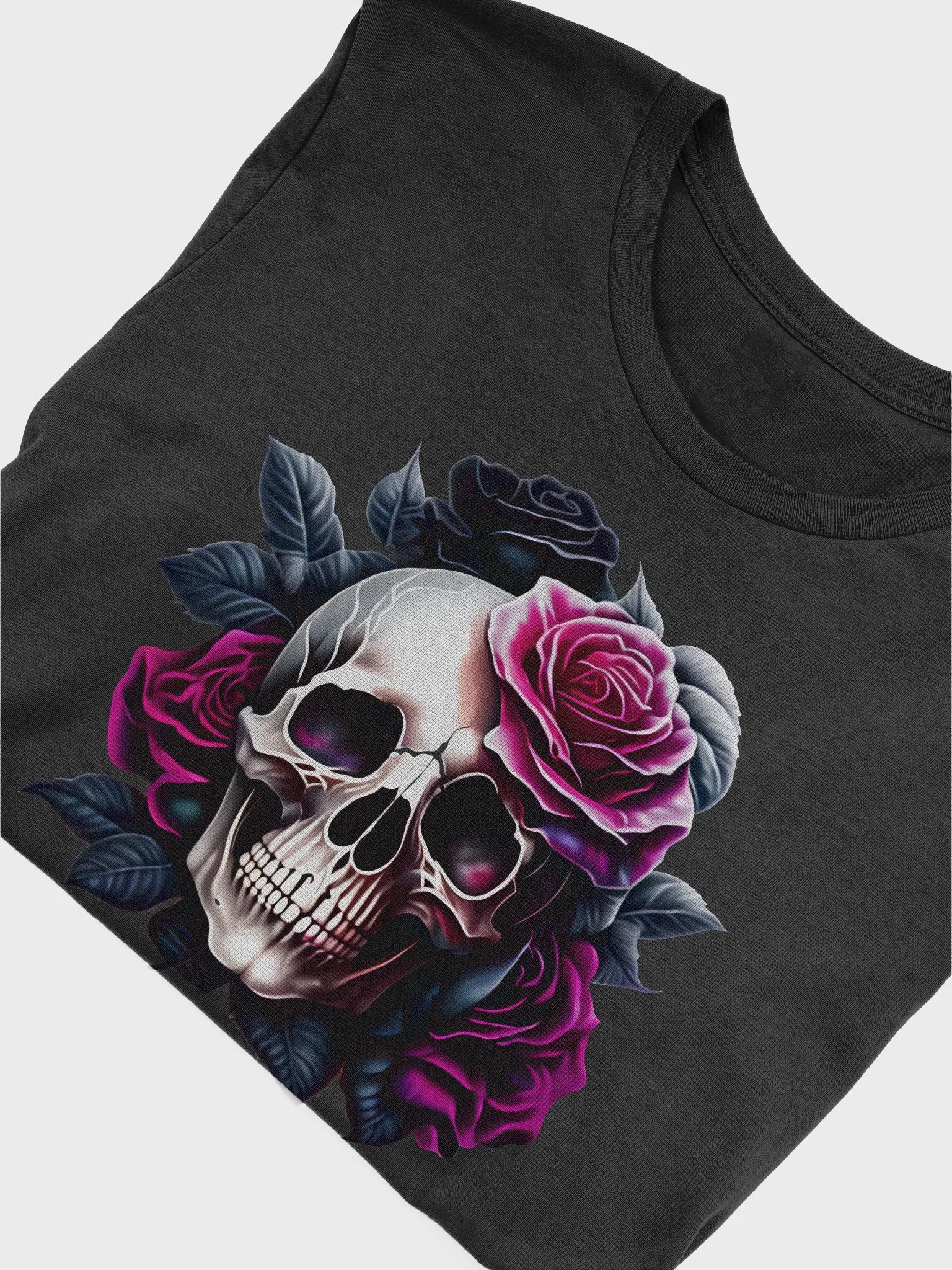 Skull Flower Magenta T-shirt product image (4)
