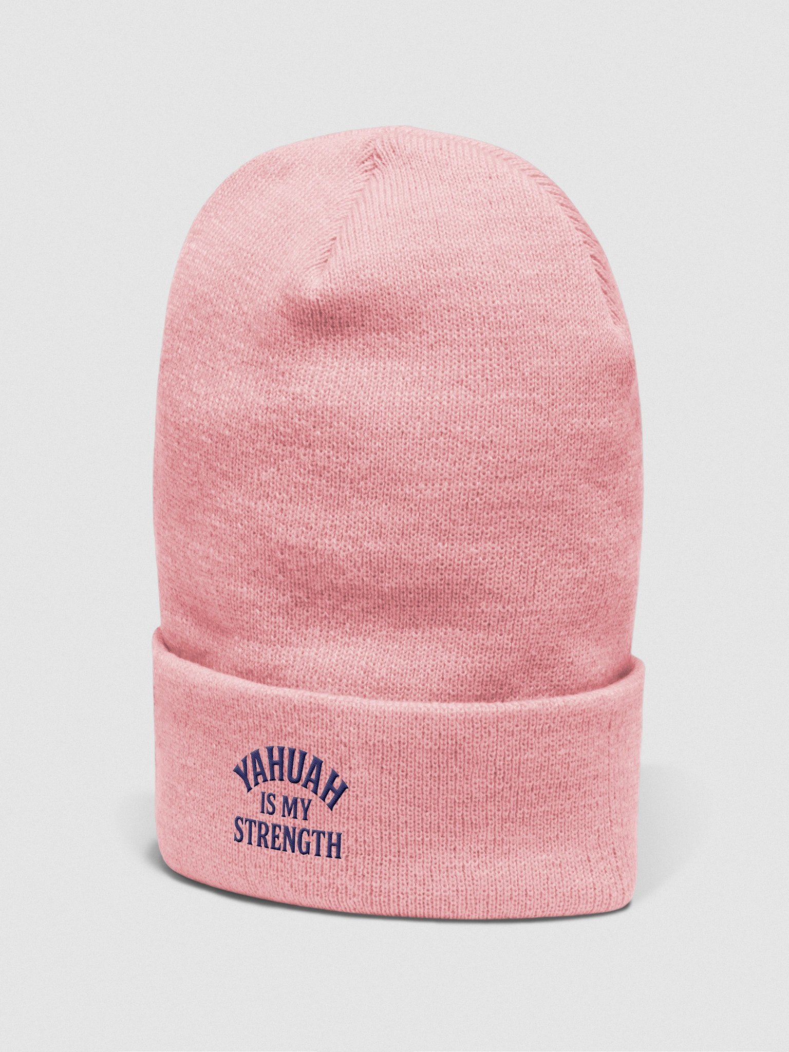 YAHUAH IS MY STRENGTH Embroidered Beanie product image (2)