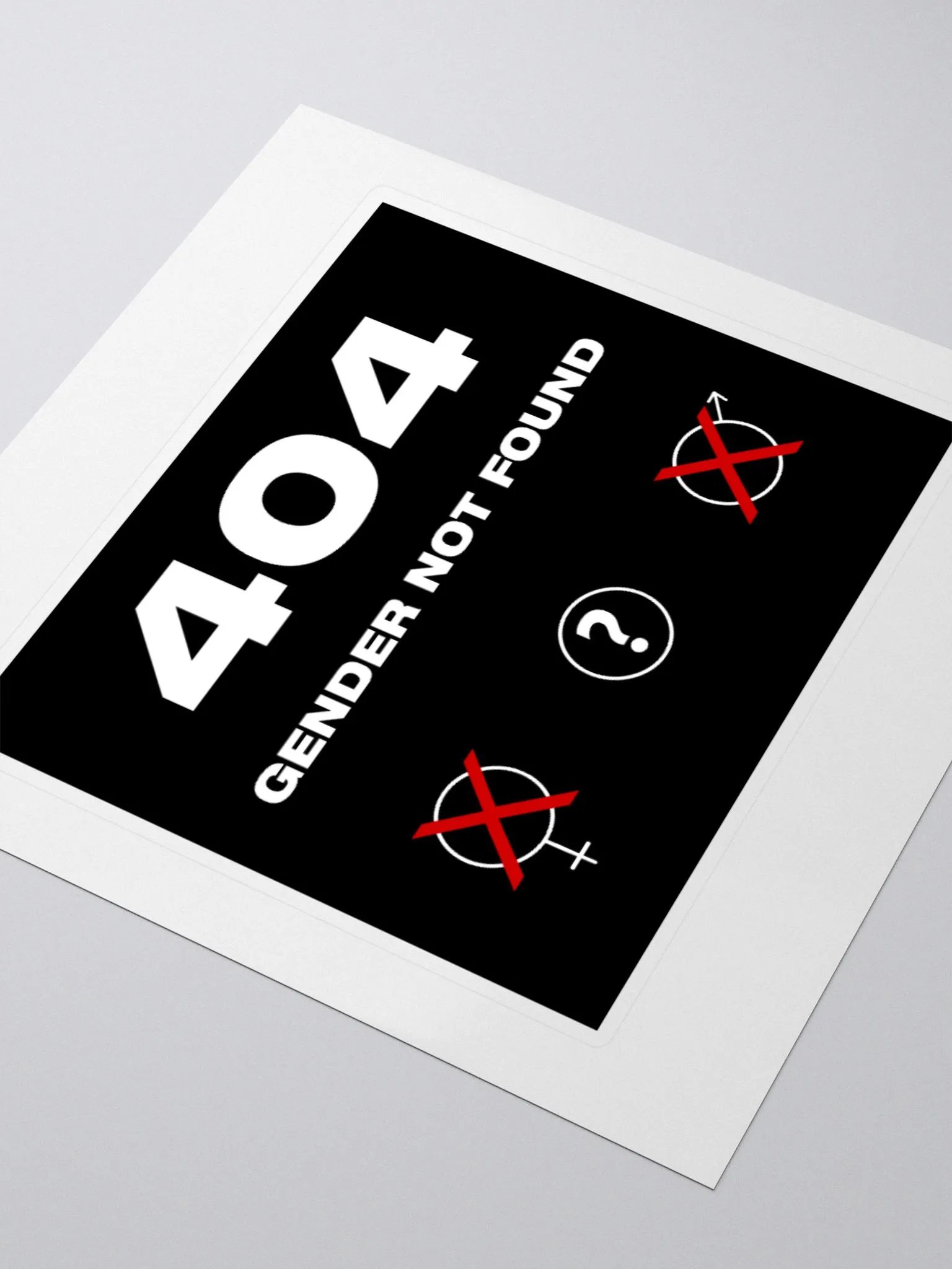 404 Gender not Found Sticker product image (11)