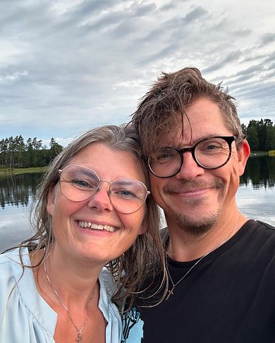 Vi tog ett litet kvällsdopp 😊 #tjugestasjön