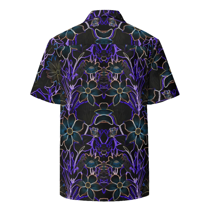 Trippy Floral Purple,Teal/Hawaiian Shirt by Sublicolor product image (1)