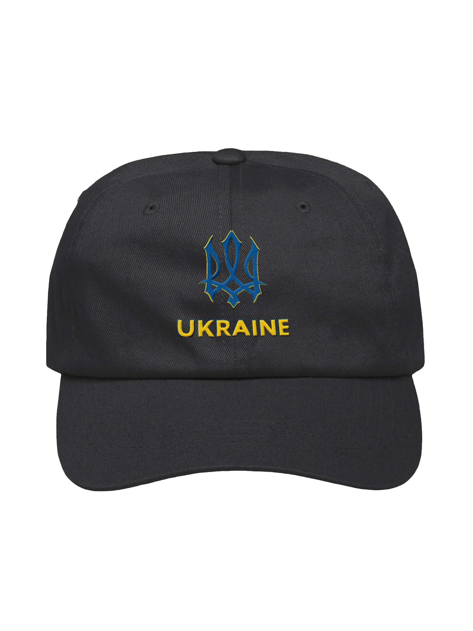 Ukraine Trident Blue Yellow Ukrainian Coat Arms Official Symbol | Yupoong Classic Dad Hat | Embroidered product image (1)