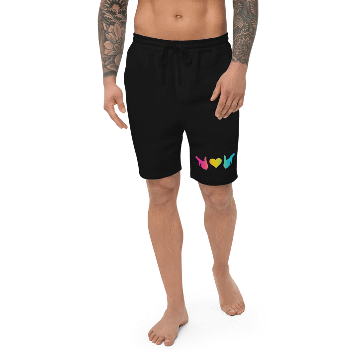 Finger Guns (pan flag) Fleece Shorts product image (1)