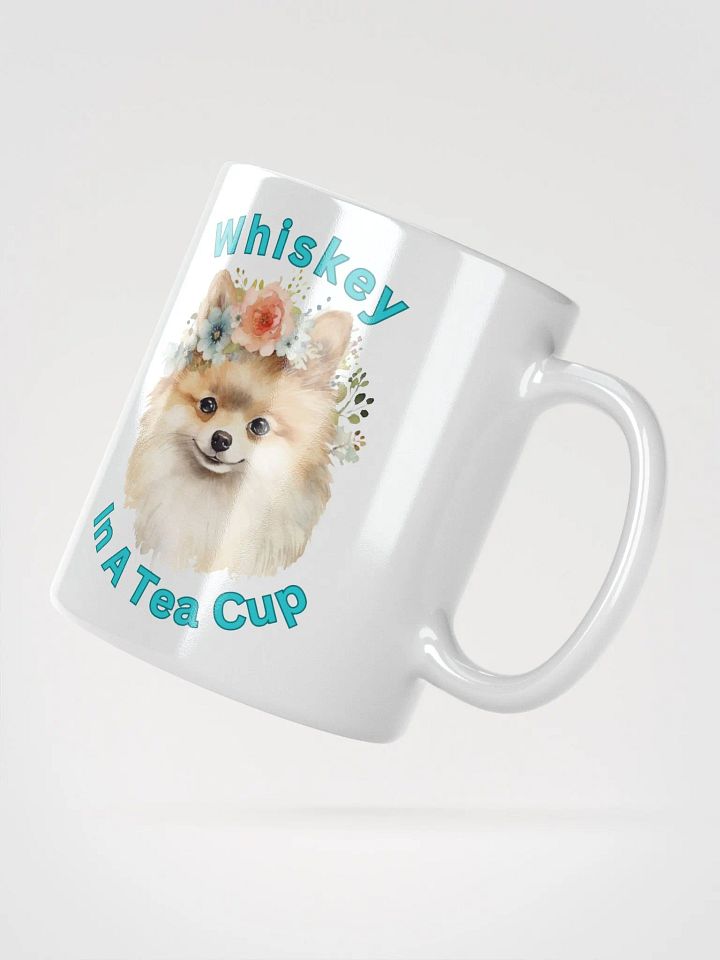 Floral Pomeranian White Glossy Mug product image (4)