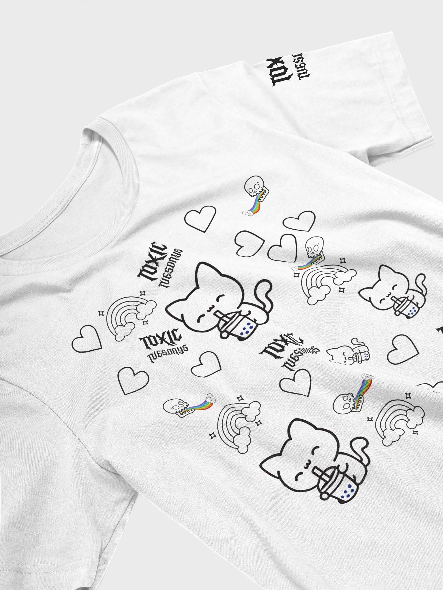 Toxic Tuesdays Cartoon Cat T-Shirt product image (5)