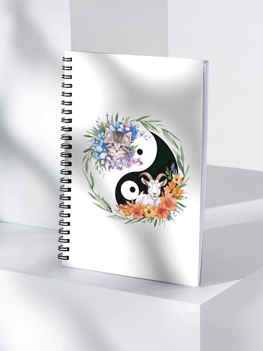 Yin-Yang Floral Harmony Spiral Notebook product image (4)