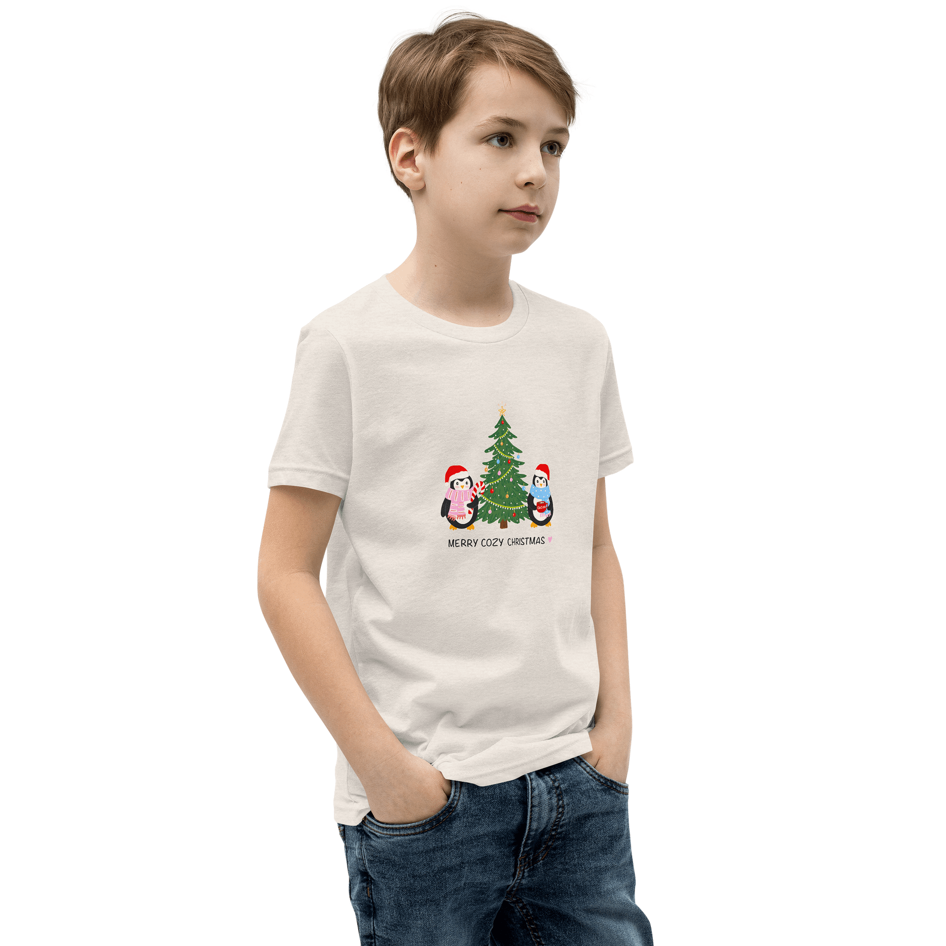 Cozy Penguin Christmas Kids T-shirt product image (8)