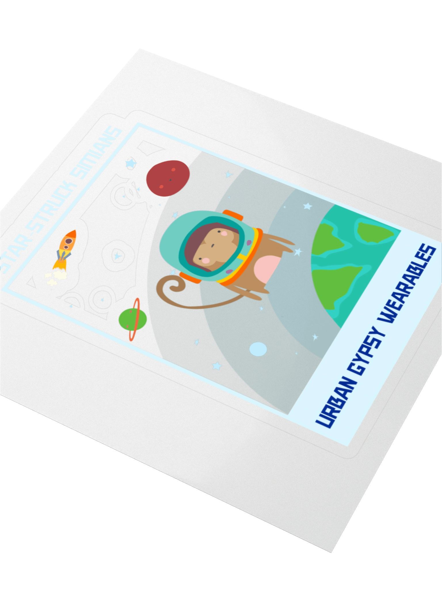 Space Monkey Kiss Cut Sticker product image (3)