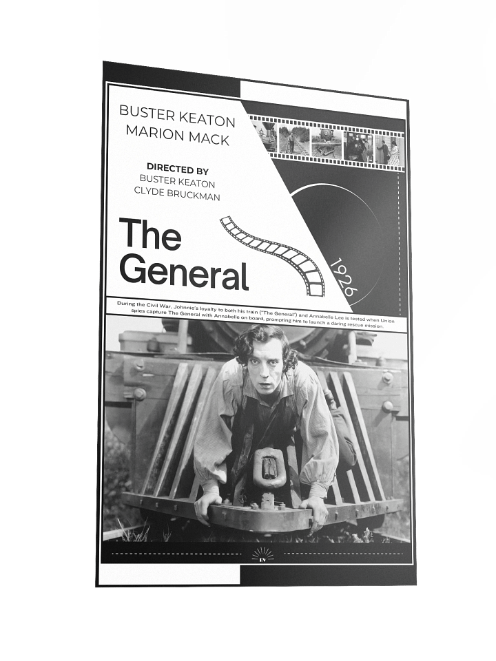 The General with Buster Keaton and Marion Mack 1926 | Movie Poster | 12x18 Wall Art product image (2)