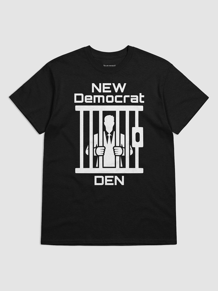 NEW Democrat DEN Prison Bars Graphic – Bold Statement Tee - White Ink product image (1)