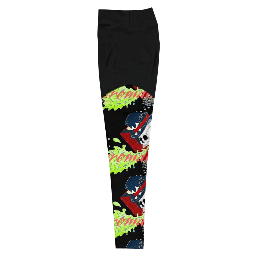 Skull Chaos All-Over Sports Leggings product image (7)