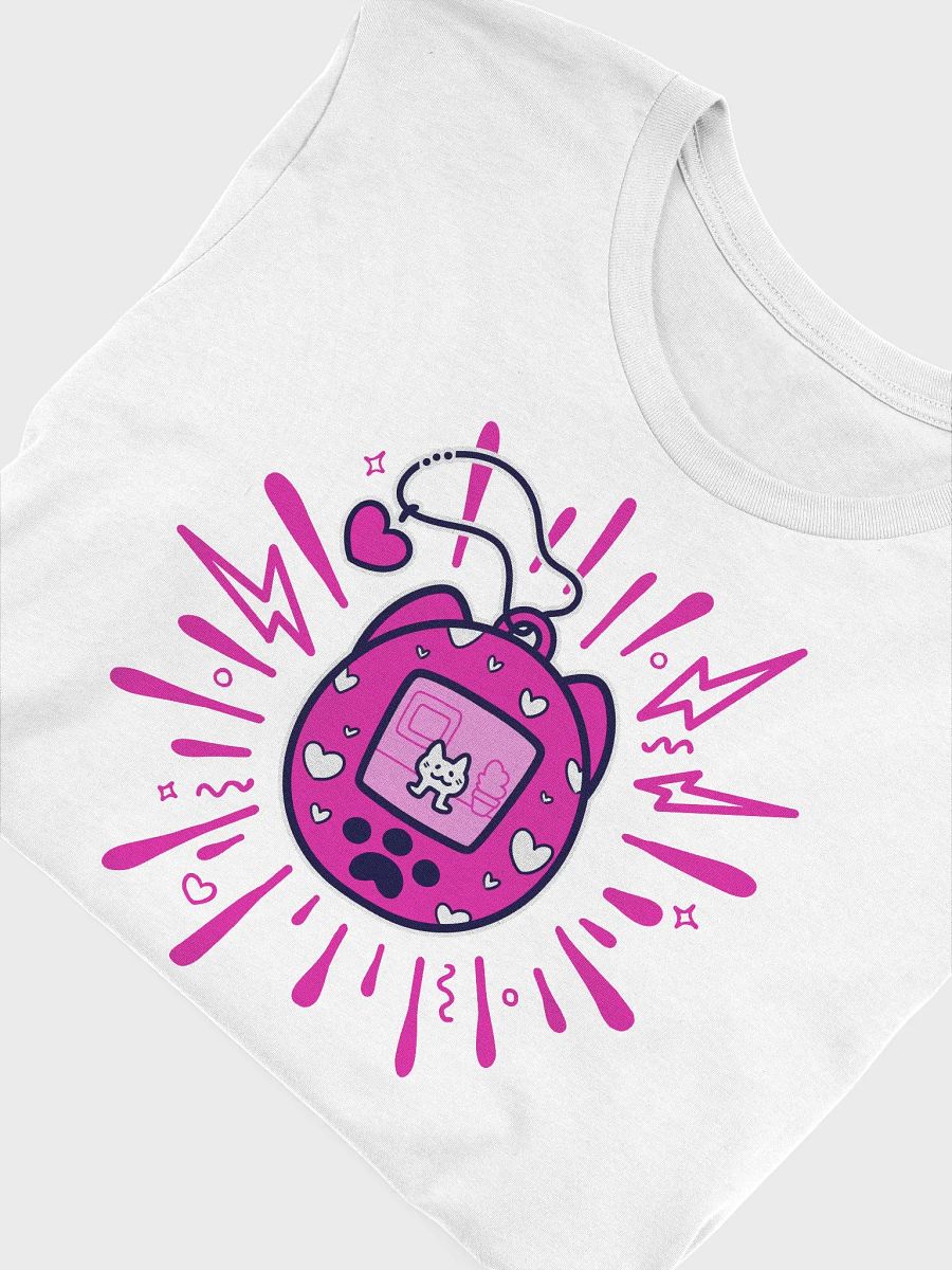 Lovely Digital Meow // T-Shirt - Neon Pink - Light Mode product image (5)