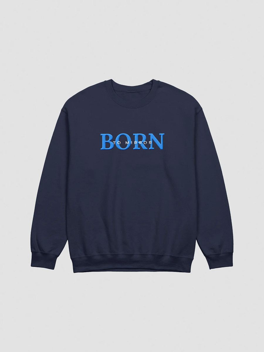 Born to Mirror Reflector Embroidered Sweatshirt (Blue) product image (5)