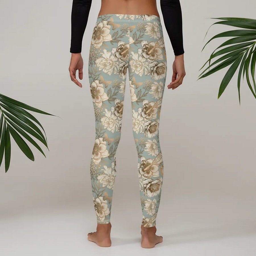 Birds And Flower Yoga Leggings product image (4)