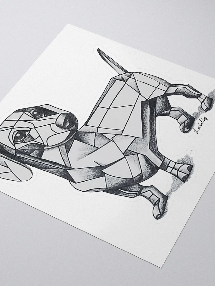 Cubist-inspired wiener dog sticker product image (9)