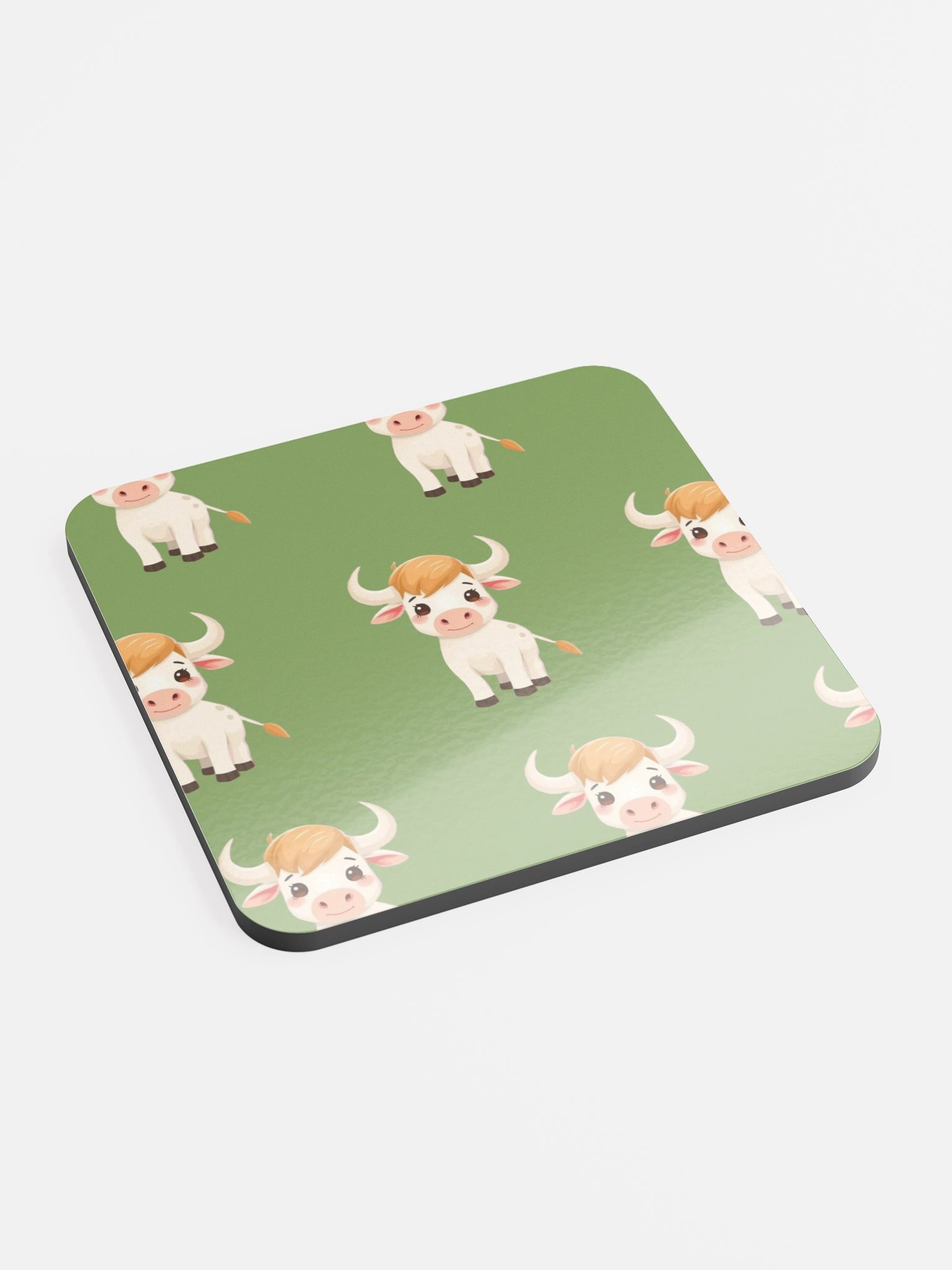 Charming Bull Glossed Cork Coaster product image (2)