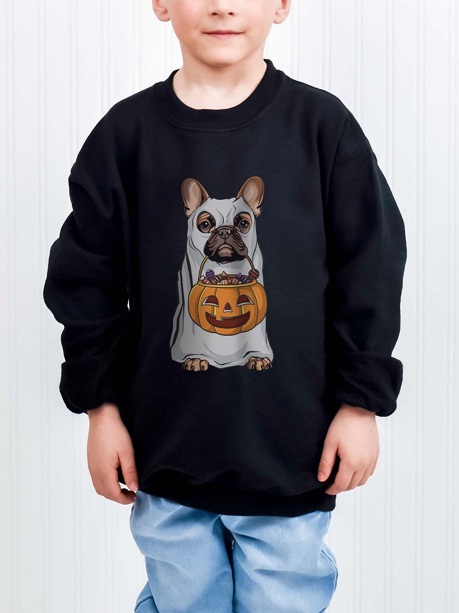 Halloween French Bulldog(Fawn) Youth Sweatshirt product image (1)