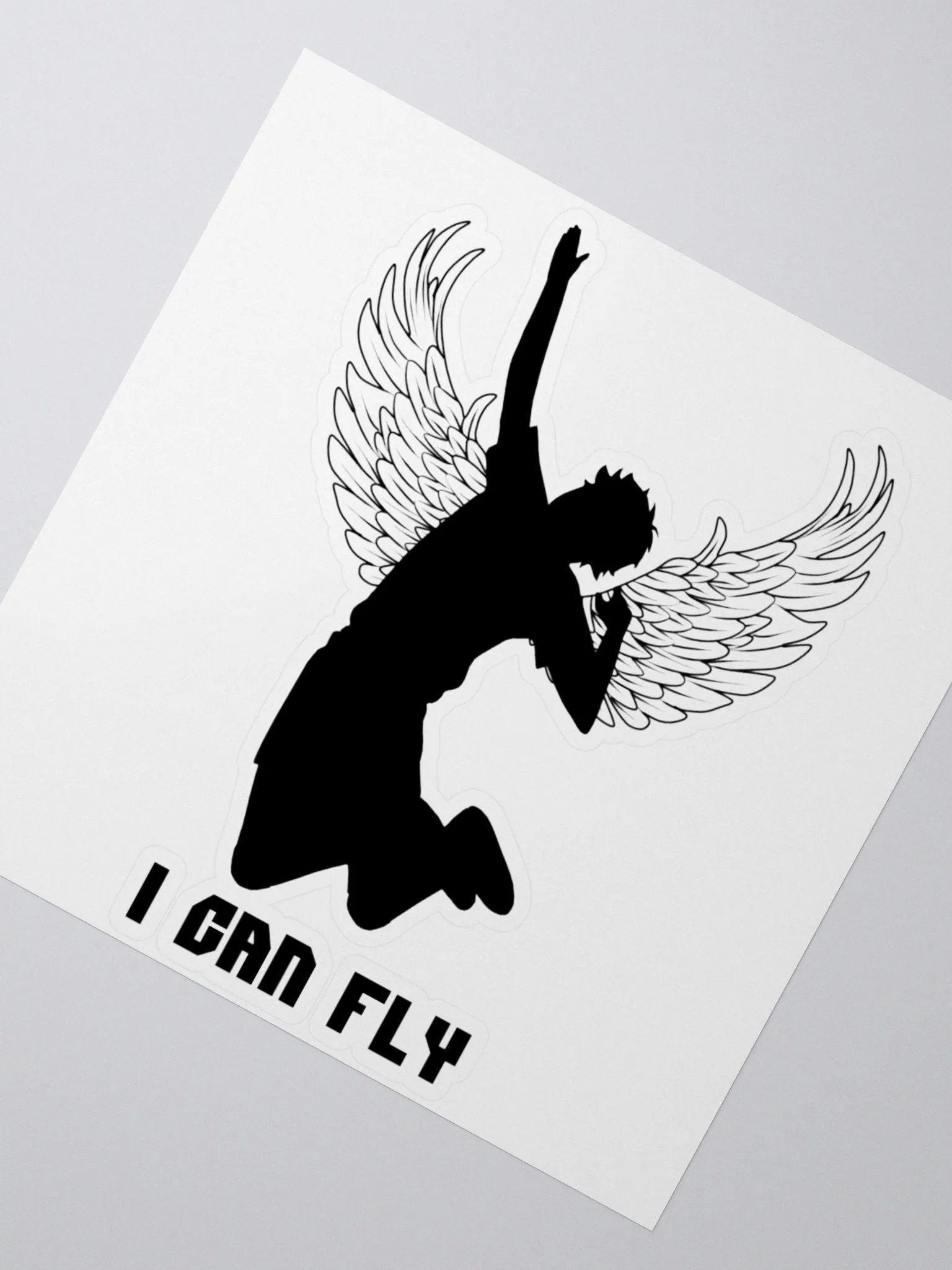 Hinata 'I Can Fly' Black Sticker product image (2)