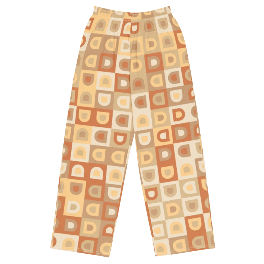 BUIII Retro Geometric: Warm Ember Wide-Leg Pants product image (1)