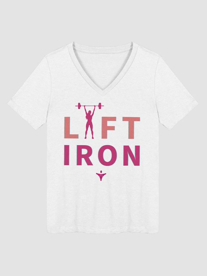 LIFT IRON | Women’s V-Neck Tee (Color Logo) product image (1)