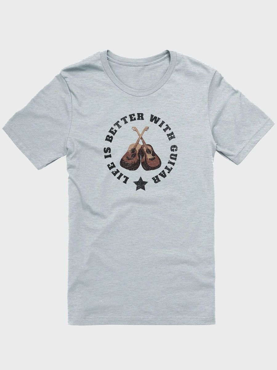 Life Is Better With Guitar Acoustic T-Shirt (Black Text) product image (2)