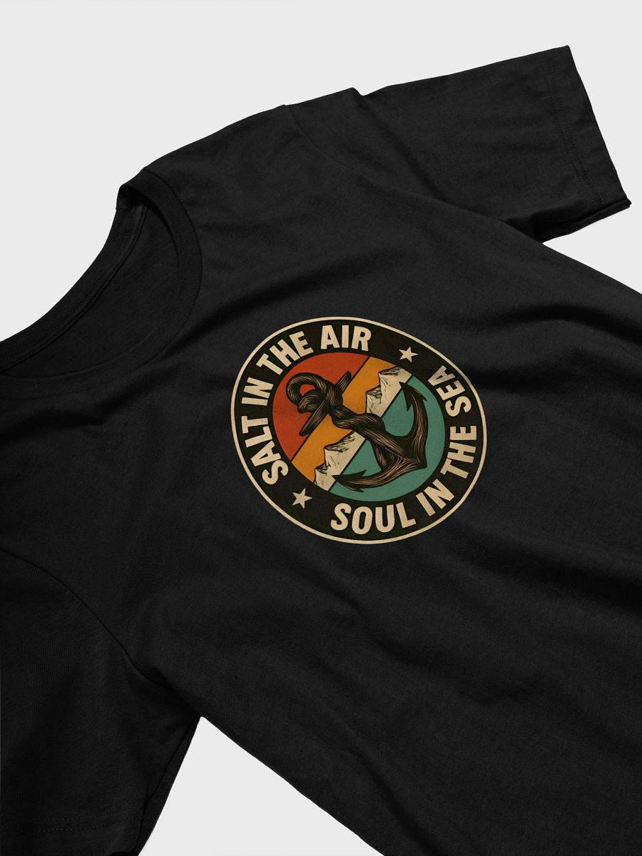 Salt in the Air, Soul in the Sea Retro Nautical Anchor T-Shirt product image (3)
