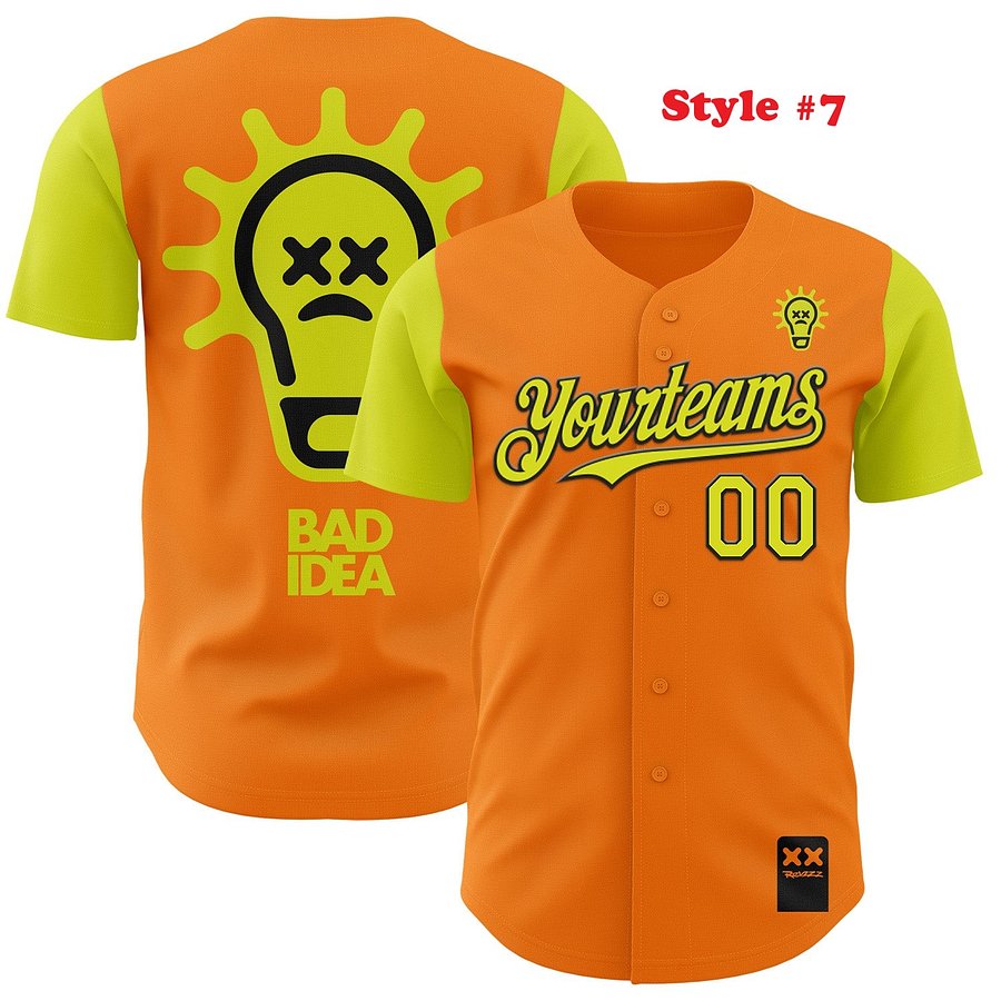 Authentic Baseball Jersey, Custom Baseball Jersey, Personalized Sport Jersey, Colorful, Number, XX revzzz product image (177)