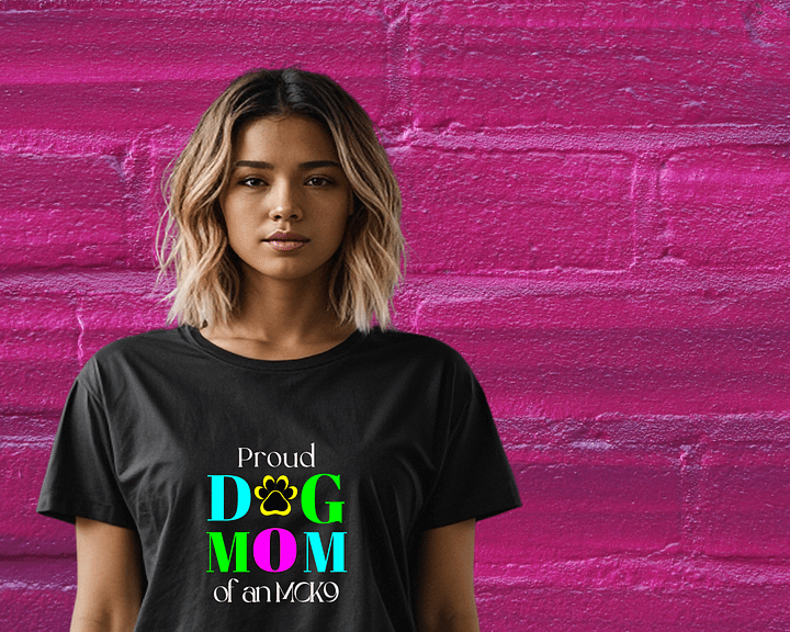 Dog Mom T-shirts, Proud Dog Mom of an MCK9 product image (1)