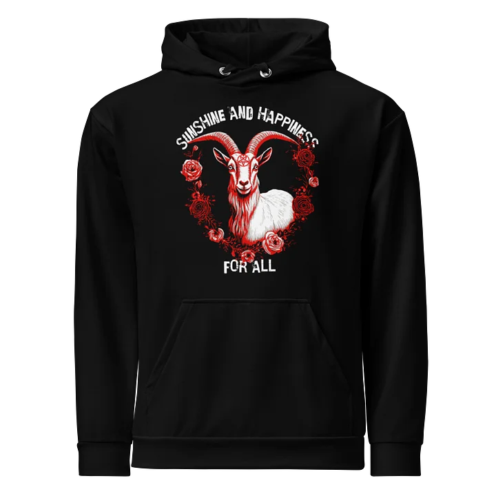 Baphomet Sunshine and Happiness Unisex Hoodie - Red Edition product image (1)