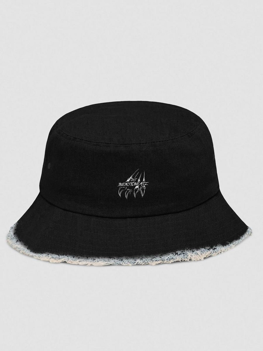 "DJ Benji Beatz Claws Logo" Capstone Distressed Denim Bucket Hat product image (1)