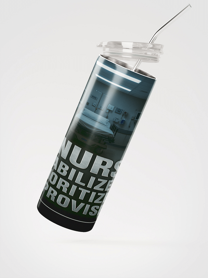 ED Nurse Tumbler – “Stabilize. Prioritize. Improvise.” Full-Wrap Stainless Steel product image (2)