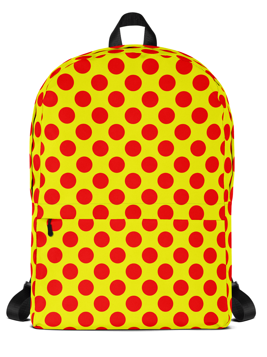 Red Polka Dots on Yellow Backpack product image (4)