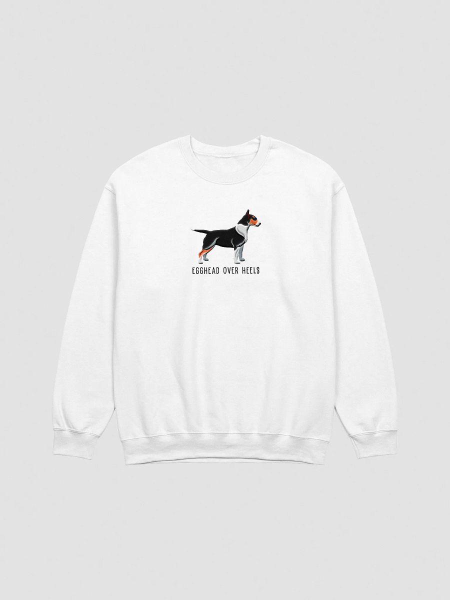 Egghead Over Heals Sweatshirt (Embroidered) of an English Bull Terrier(Tricolor) product image (16)