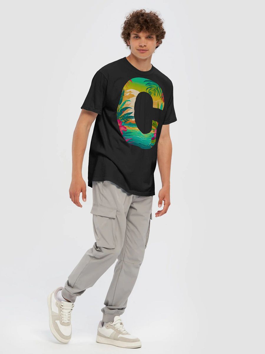 Tropical Sunset Paradise T-Shirt (Letter-C) product image (9)