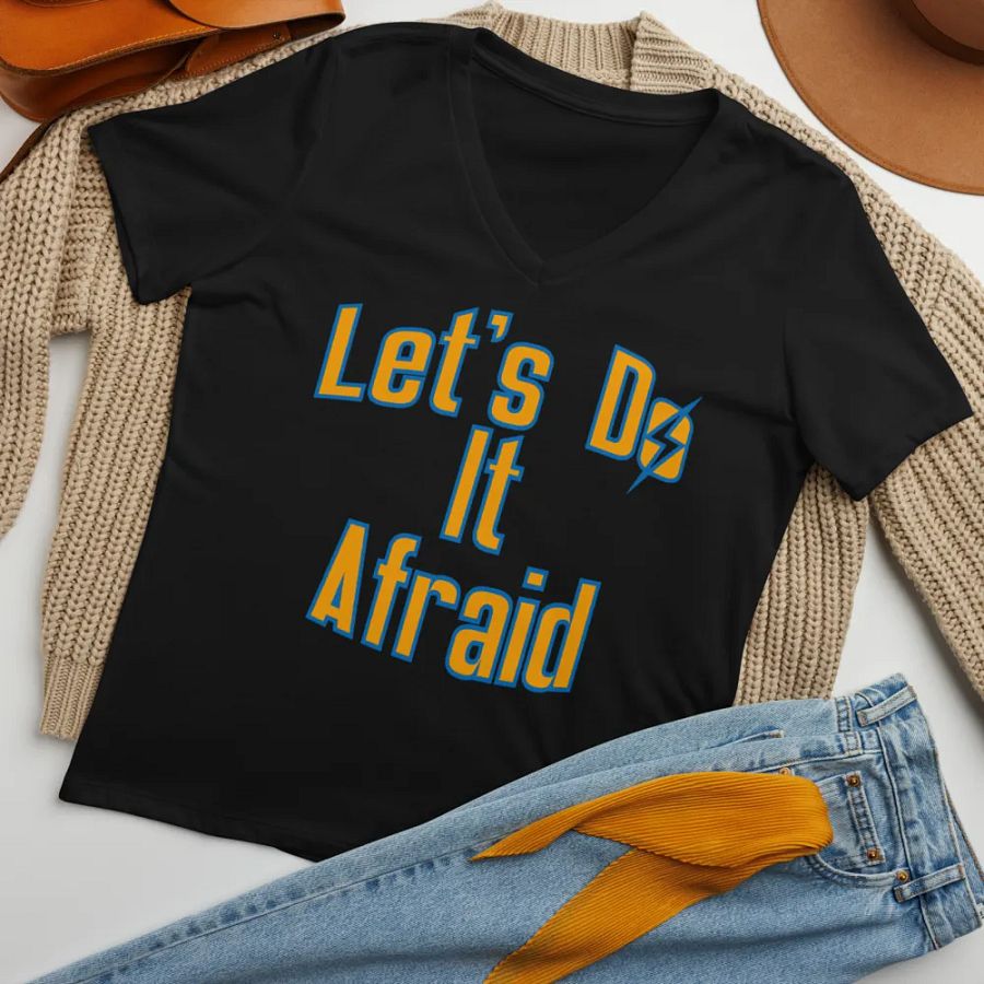 Let's Do It Afraid Women's V-Neck product image (9)