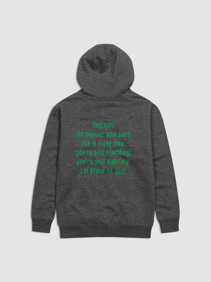 Hey you hoodie male charcoal product image (2)