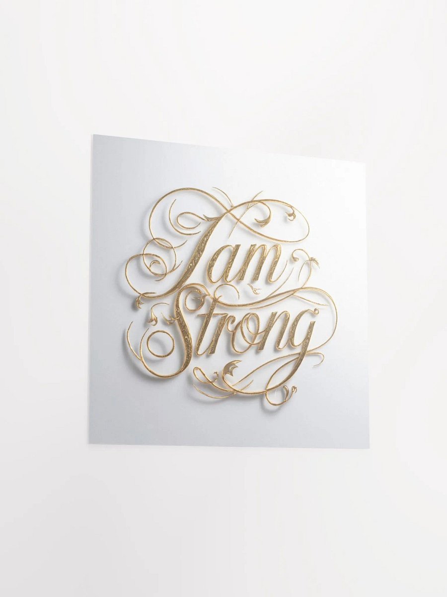 I Am Strong Self-Love Positive Affirmation, Inspirational Wall Art product image (4)