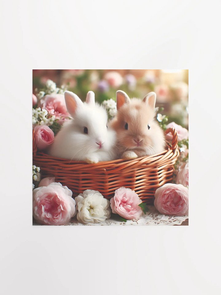 Rose Bunnies Poster Print product image (1)
