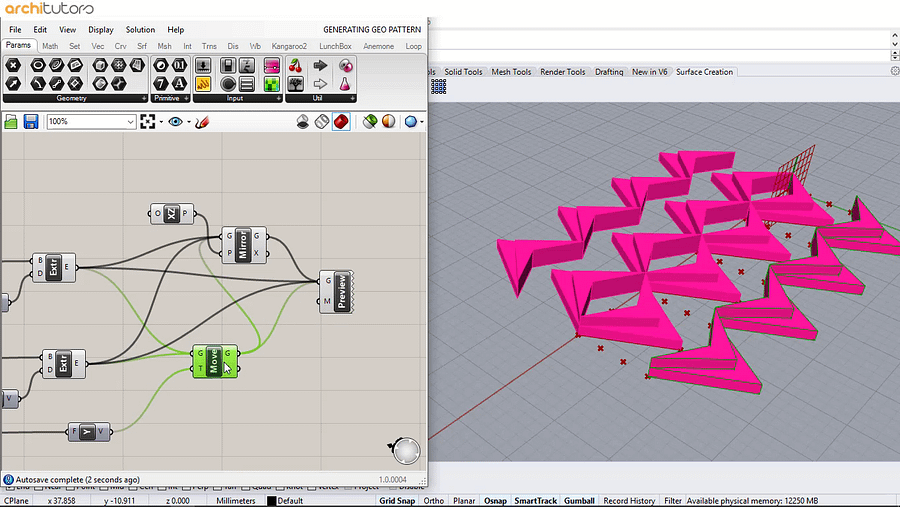 Parametric Geometrical pattern Design Grasshopper Rhino Files Download product image (3)