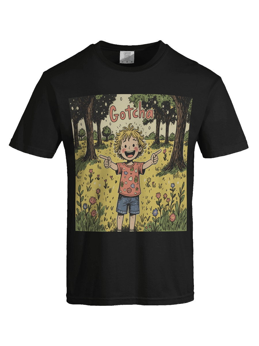 Gotcha! Playful Child – Whimsical Forest Heavyweight T-Shirt product image (62)