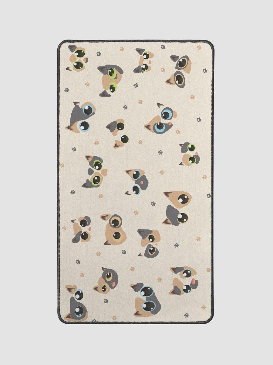 Cute Calico Cat Faces (Multicolor Eyes) Desk Mat 12" x 22" product image (1)