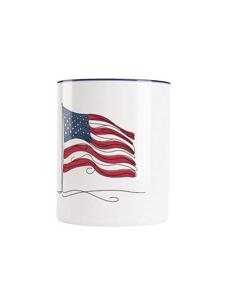 USA Flag Line Art Design Ceramic Mug product image (15)