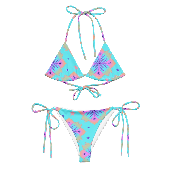 Pretty Pastel Bow Pattern String Bikini product image (1)