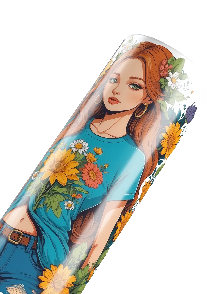 Bloomcore Flower Girl 20 oz Skinny Stainless Steel Tumbler - White - v1 product image (6)