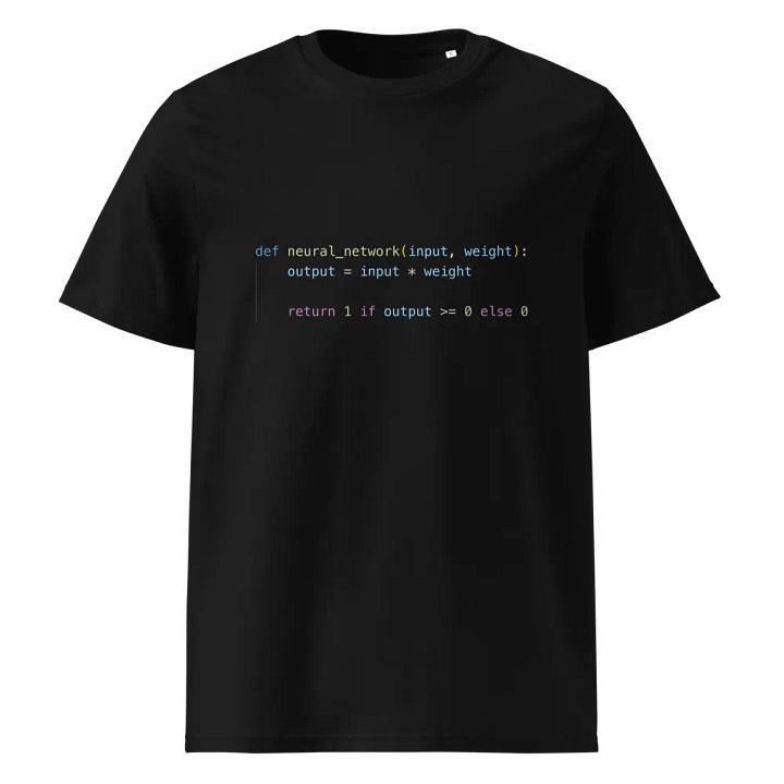 Simple neural network t-shirt - 100% cotton product image (1)