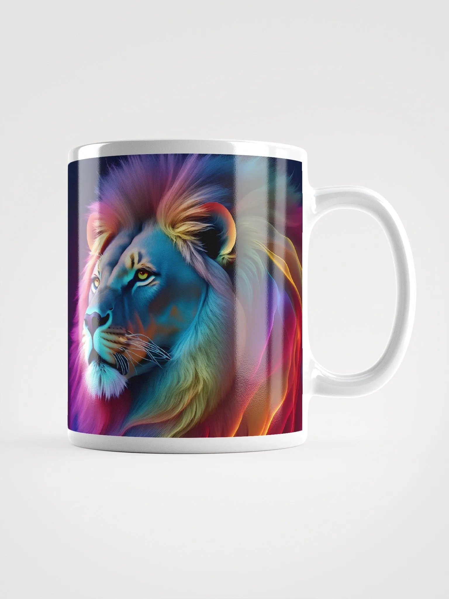 Neon Lion Symmetry Mug product image (1)