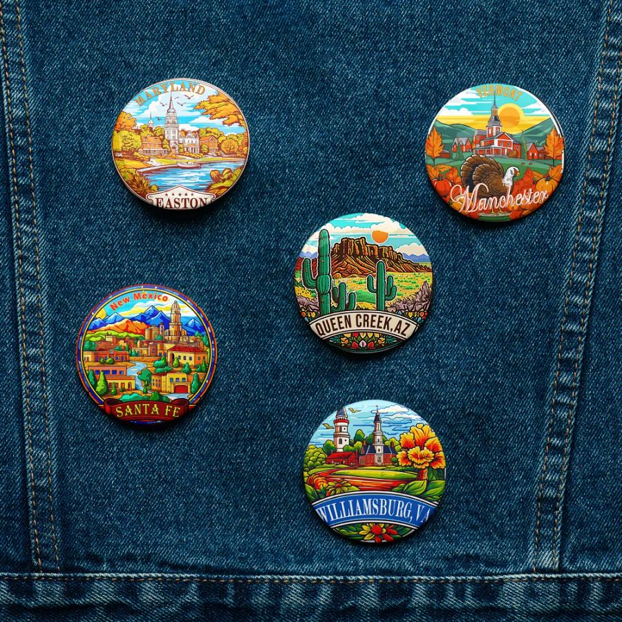 Set Of 5 Pins (U.S. Picturesque Small Towns & Landscapes) product image (11)