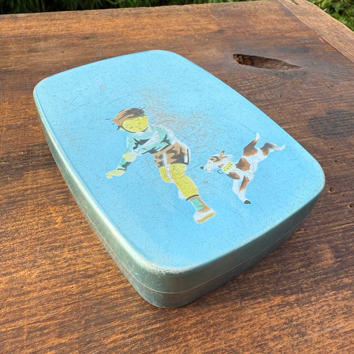 🎎 Vintage Japanese Kindergarten-Style Rice Lunch Tin – Japan Antique Roadshow product image (1)