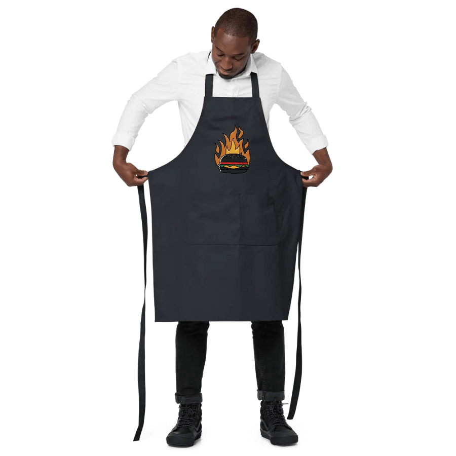Burning Burger cotton apron product image (4)