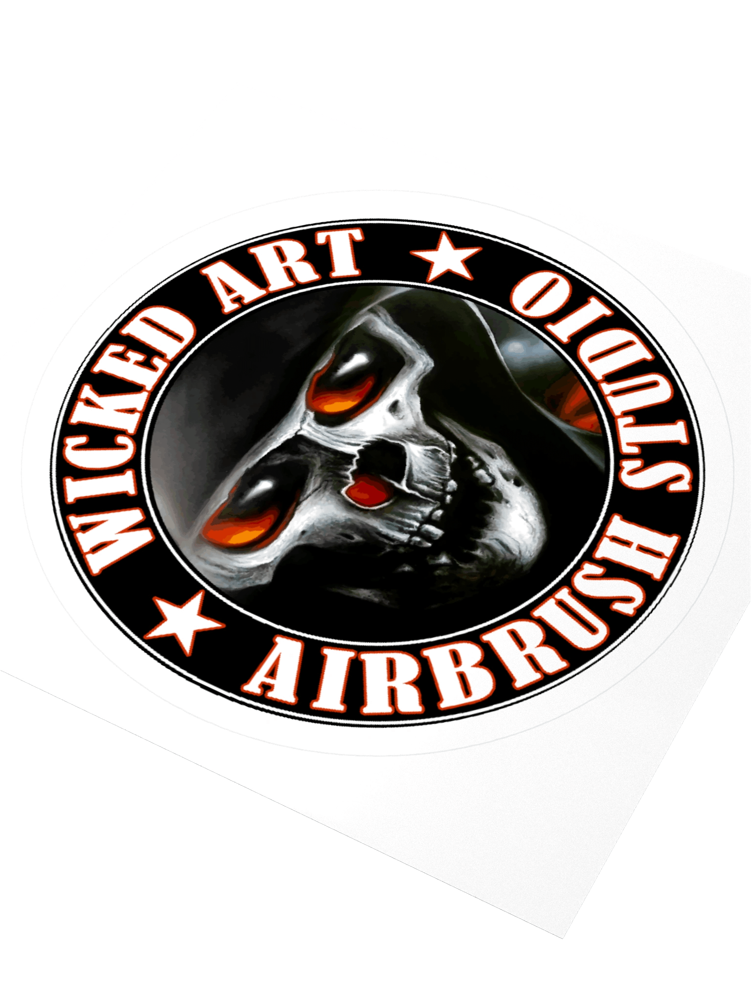 Wicked Art Skull Emblem Vinyl Sticker product image (8)